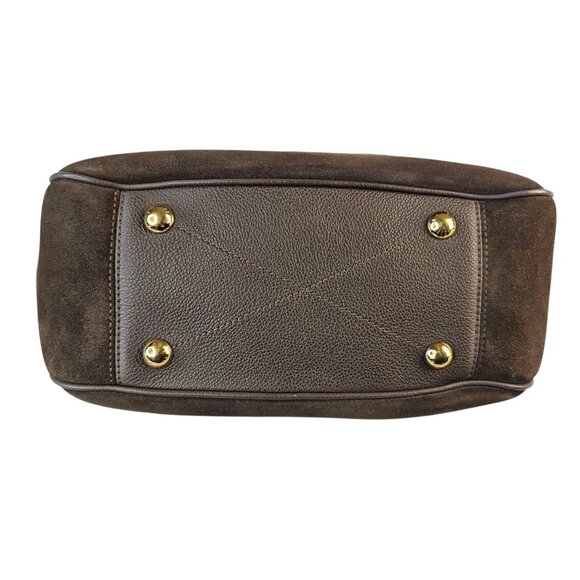 LOUIS VUITTON Audacieuse PM Monogram Empreinte Suede Brown Shoulder Bag - Picture 12 of 16